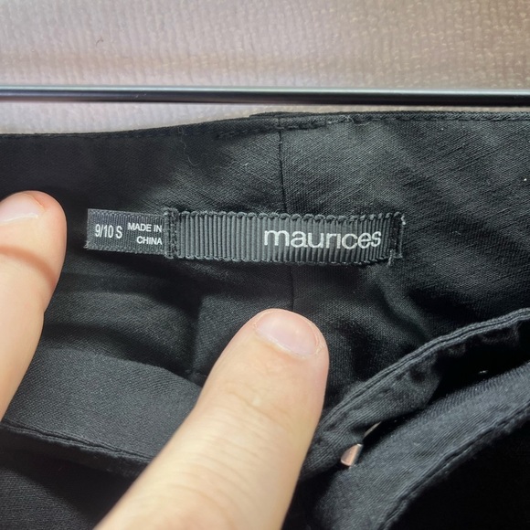 Maurices Black Casual Work Pants Womens 9/10s Short Stretch Office Waitress 2078 - Picture 2 of 9